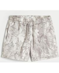 Hollister - Mid-thigh Camo Loose Fleece Shorts - Lyst