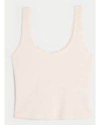 Hollister - Gilly Hicks Cozy Waffle Lace Trim Tank - Lyst