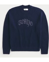 Hollister - Boxy Tokyo Graphic Crew Sweater - Lyst