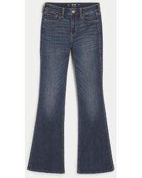 Hollister - Mid-rise Dark Wash Boot Jeans - Lyst