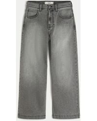 Hollister - Washed Grey Los Angeles Graphic Super Baggy Jeans - Lyst