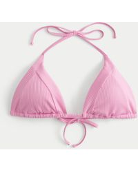 Hollister - Rib Multi-way Triangle Bikini Top - Lyst