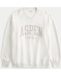 Hollister - Oversized Aspen Graphic Crew Sweatshirt - Lyst