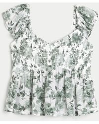 Hollister - Easy Smocked Babydoll Top - Lyst