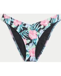 Hollister - Ribbed High-leg Cheeky Bikini Bottom - Lyst