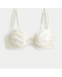 Hollister - Ruched Ribbed Balconette Bikini Top - Lyst
