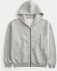 Hollister - Boxy Zip-up Hoodie - Lyst