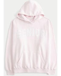 Hollister - Oversized-Hoodie mit "Senior"-Grafik - Lyst
