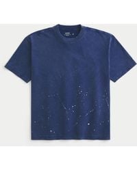 Hollister - Boxy Heavyweight Paint Splatter Crew T-shirt - Lyst