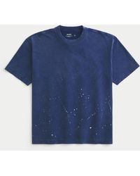 Hollister - Boxy Heavyweight Paint Splatter Crew T-shirt - Lyst