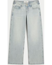 Hollister - Hollister Andi Adjustable Waist Low-rise Light Wash Baggy Jeans - Lyst