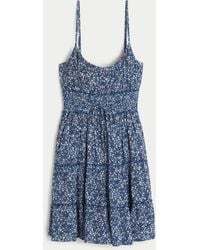 Hollister - Smocked Waist Mini Dress - Lyst