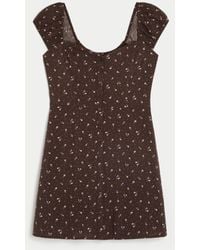 Hollister - Short-sleeve Button Front Mini Dress - Lyst