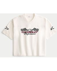 Hollister - Schweres kurz geschnittenes Baggy-Tee mit Chevrolet-Grafik - Lyst