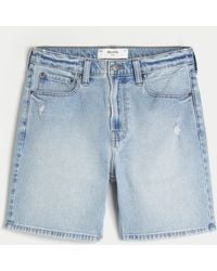 Hollister - Above-the-knee Distressed Loose Denim Shorts - Lyst