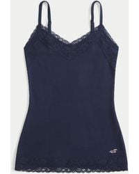 Hollister - Lace Trim Layering Cami - Lyst