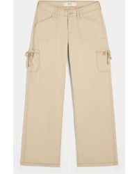 Hollister - Low-rise Lace Trim Baggy Pants - Lyst