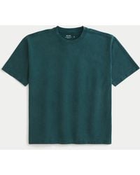 Hollister - Boxy Heavyweight Washed Cotton Crew T-shirt - Lyst