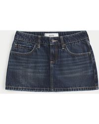 Hollister - Low Rise Jeans-Miniskort - Lyst