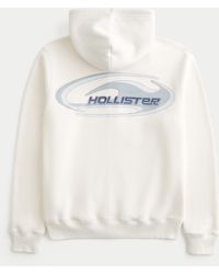 Hollister - Zip Up Hoodie With Back Logo Graphic Detail - Lyst