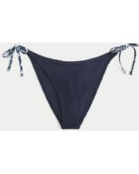 Hollister - Crochet-style Side-tie Cheeky Bikini Bottom - Lyst