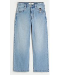 Hollister - Light Wash Astronaut Graphic Super Baggy Jeans - Lyst