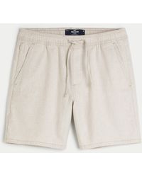 Hollister - Pull-On Shorts aus Leinenmischung 18 cm - Lyst
