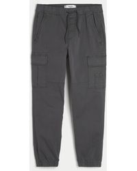 Hollister - Relaxed Twill Cargo Joggers - Lyst
