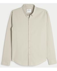Hollister - Long-sleeve Seersucker Button-through Shirt - Lyst