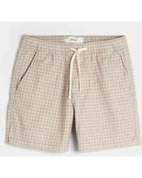 Hollister - Mid-thigh Linen-blend Pull-on Shorts - Lyst