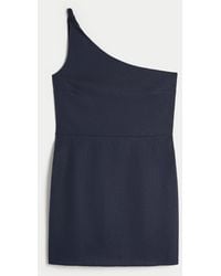 Hollister - Linen-blend Asymmetrical Mini Dress - Lyst