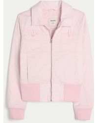 Hollister - Twill Zip-up Jacket - Lyst