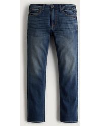 Hollister Dark Wash Slim Straight Jeans - Blue