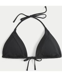 Hollister - Ribbed Triangle Bikini Top - Lyst