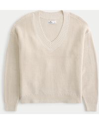 Hollister - Oversized V-neck Sweater - Lyst