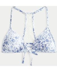 Hollister - Crochet-style Back Triangle Bikini Top - Lyst