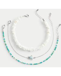 Hollister - Shell Anklet 3-pack - Lyst