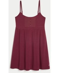 Hollister - Pintuck Knit Mini Dress - Lyst
