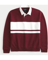 Hollister - Relaxed Long-sleeve Rugby Polo Sweatshirt - Lyst