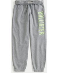 Hollister - Fleece Logo Graphic Joggers - Lyst