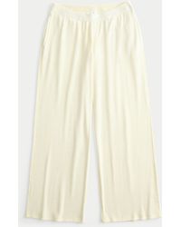 Hollister - Cozy Rib Elastic Waist Wide-leg Pants - Lyst