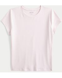 Hollister - Seamless Fabric Crew Baby Tee - Lyst