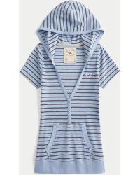 Hollister - Short-sleeve Hooded Henley - Lyst