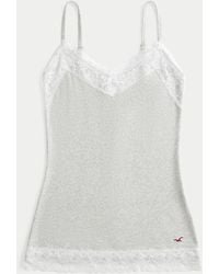 Hollister - Lace Trim Layering Cami - Lyst
