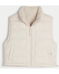 Hollister - Gilly Hicks Sherpa-lined Reversible Vest - Lyst