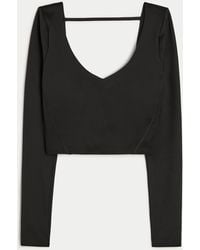 Hollister - Gilly Hicks Active Recharge Long-sleeve V-neck Top - Lyst