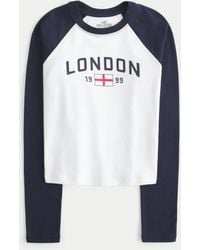 Hollister - Long-sleeve London Graphic Baby Tee - Lyst
