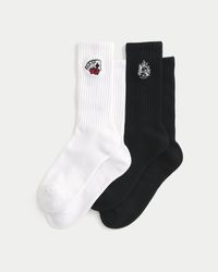 Hollister - Graphic Crew Socks 2-pack - Lyst