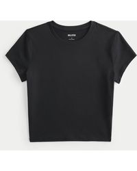 Hollister - Lang geschnittenes T-Shirt mit Rundhalsausschnitt ohne Nähte - Lyst