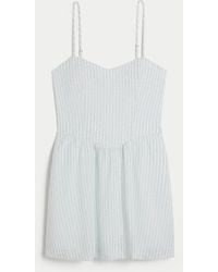 Hollister - Open-back Linen-blend Skort Dress - Lyst